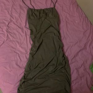 brown mini dress, from shien but not cheap material, super cute